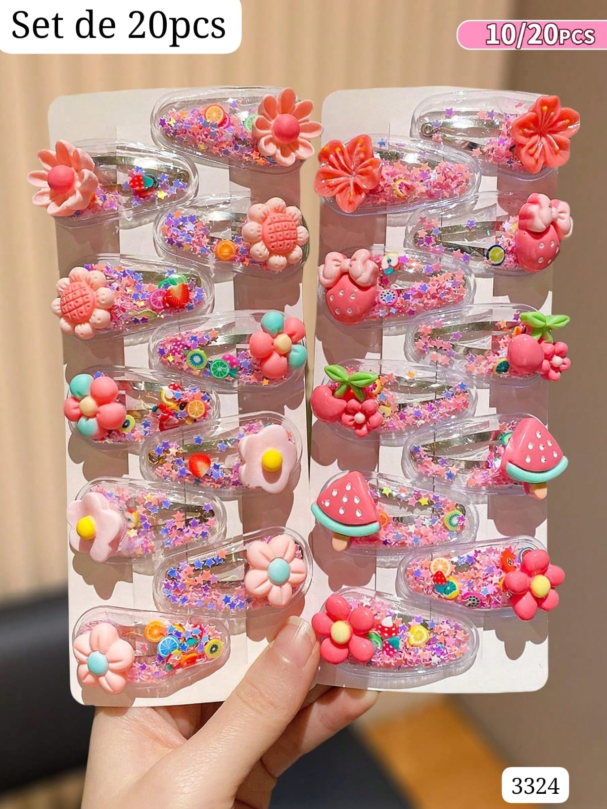 20 PIEZAS DE GANCHOS CON CLIPS