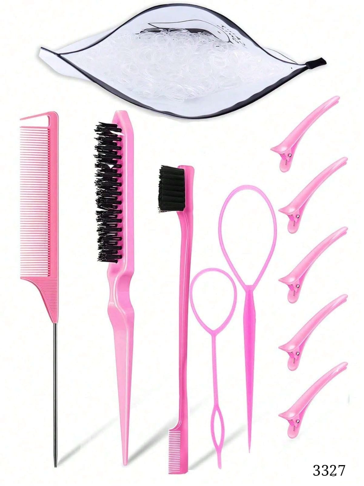 SET ROSA PARA PEINADOS