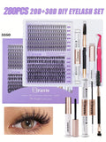 SET DE PESTAÑAS CAJA MORADA