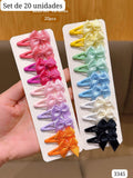 SET DE 20 UNIDADES DE GANCHITOS DE COLORES DE PELO