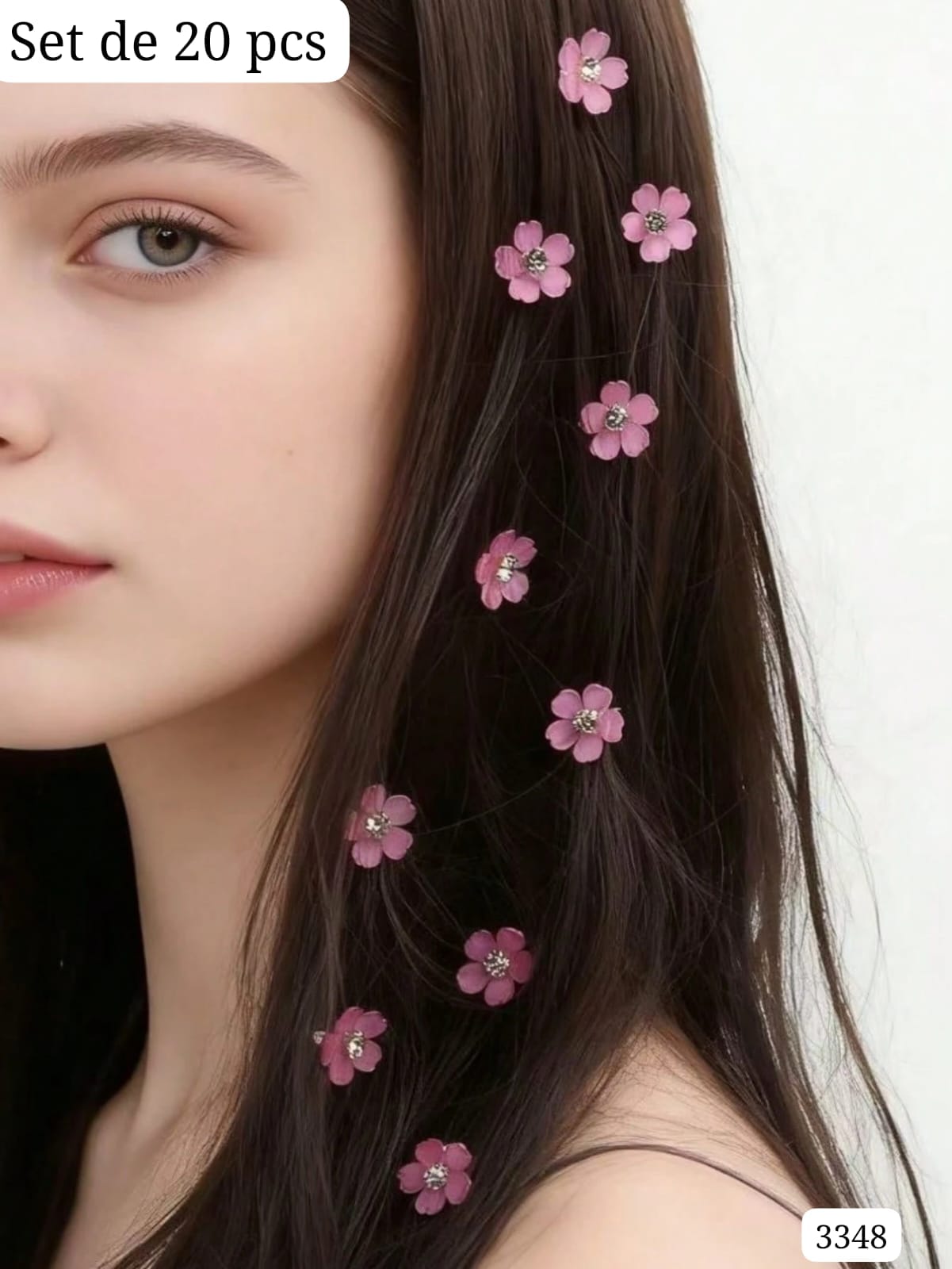 20 PIEZAS DE ACCESORIOS DE FLORES PARA EL CABELLO