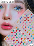ACCESORIOS DE PEGATINAS DE ESTRELLAS Y CORAZONES