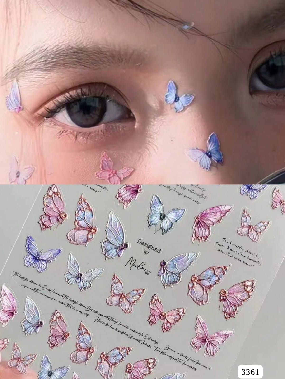 ACCESORIOS DE PEGATINAS DE MARIPOSAS