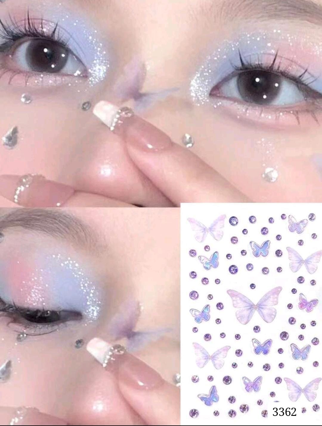 ACCESORIOS DE PEGATINAS DE MARIPOSAS MORADAS