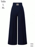 PANTALONETA AZUL MARINO CON DOBLES DE MUJER