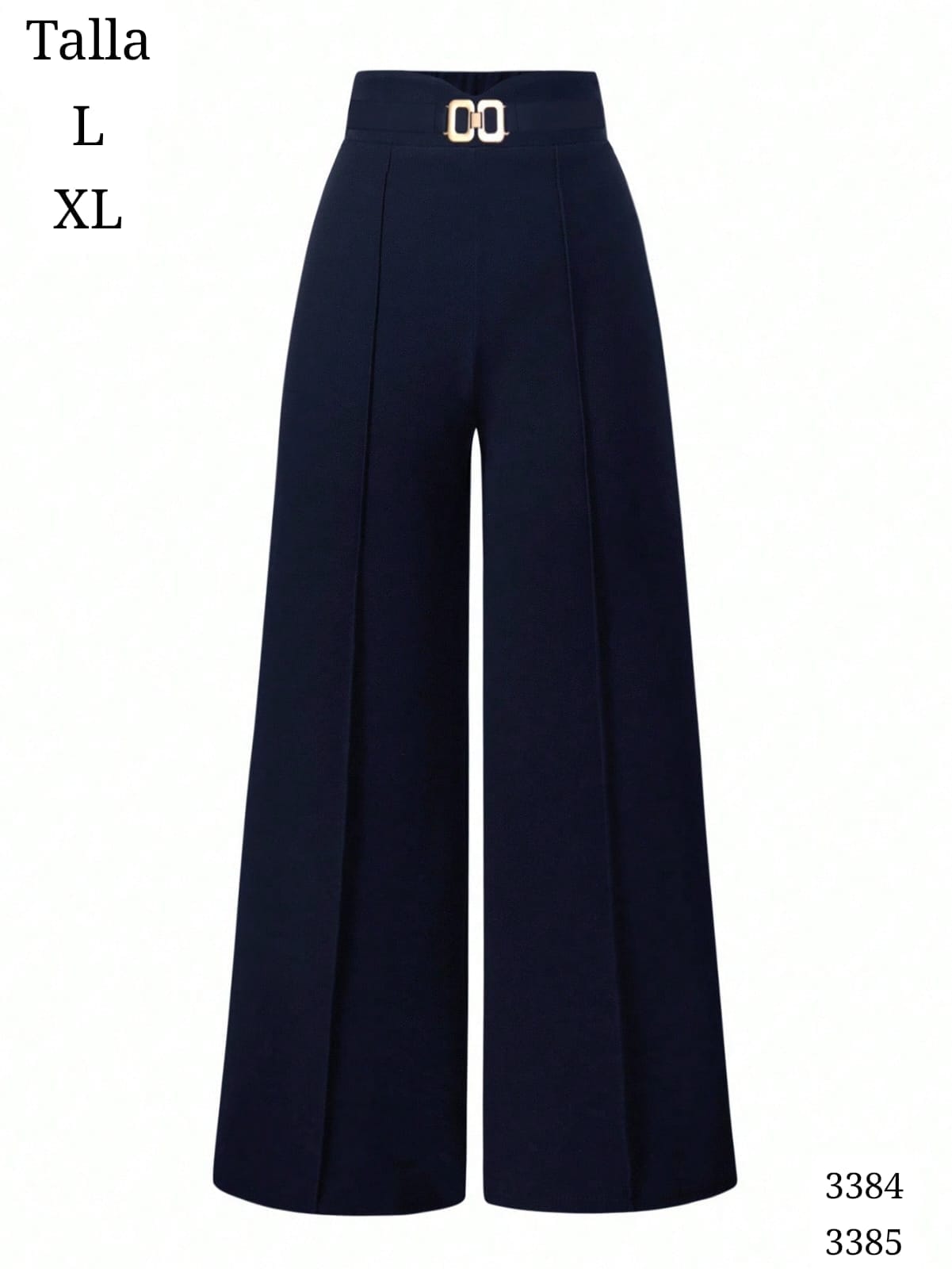 PANTALONETA AZUL MARINO CON DOBLES DE MUJER
