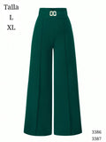 PANTALONETA VERDE CON DOBLES DE MUJER