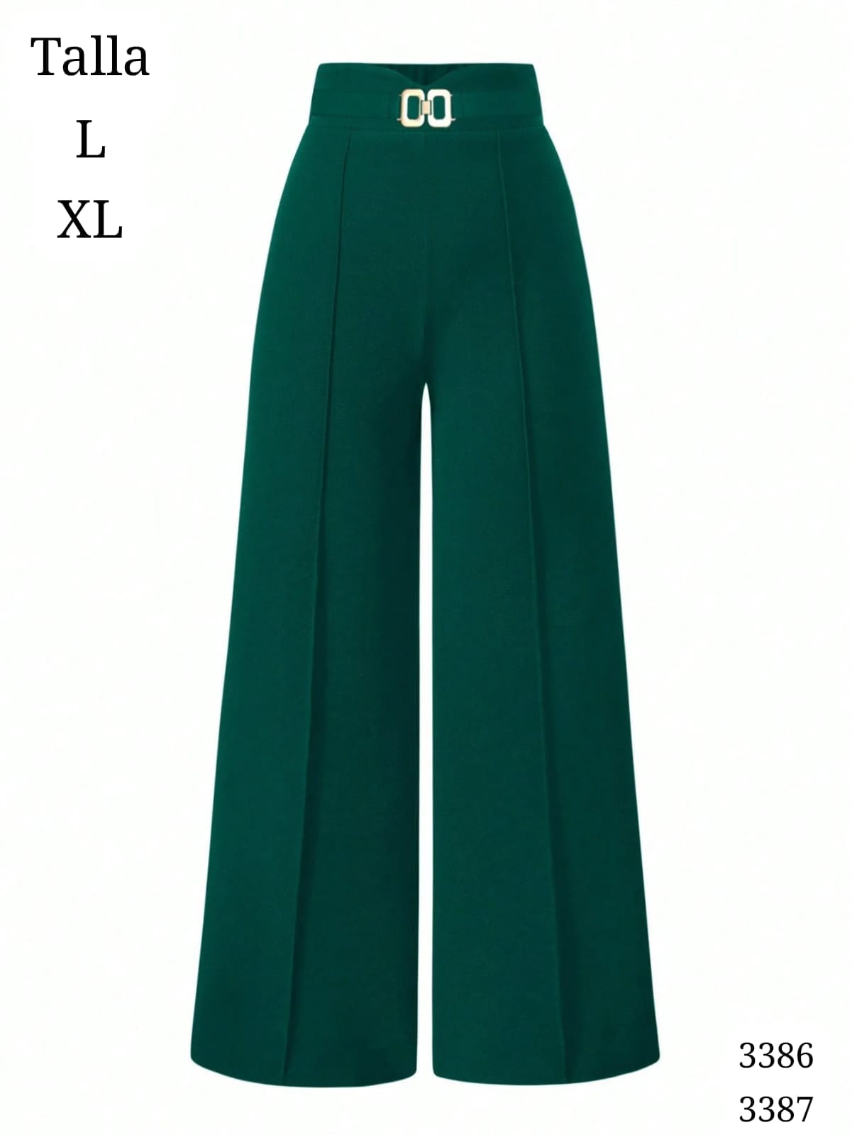 PANTALONETA VERDE CON DOBLES DE MUJER
