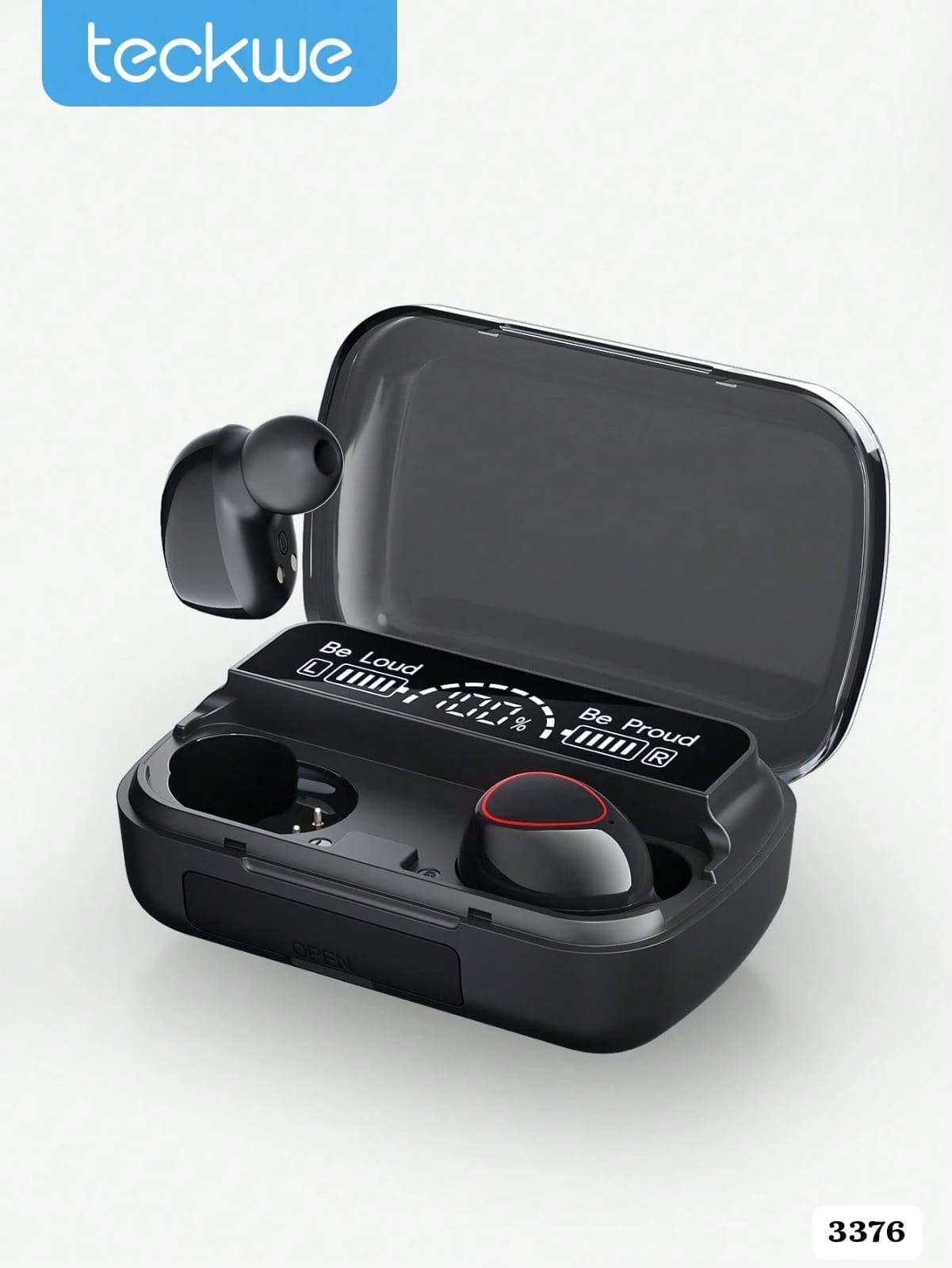AURICULARES INALÁMBRICOS NEGROS TECKWE