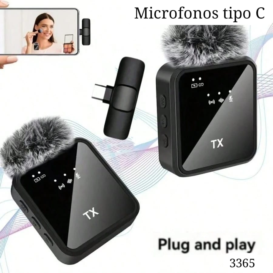 PAR DE MICROFONOS CUADRADOS TIPO C