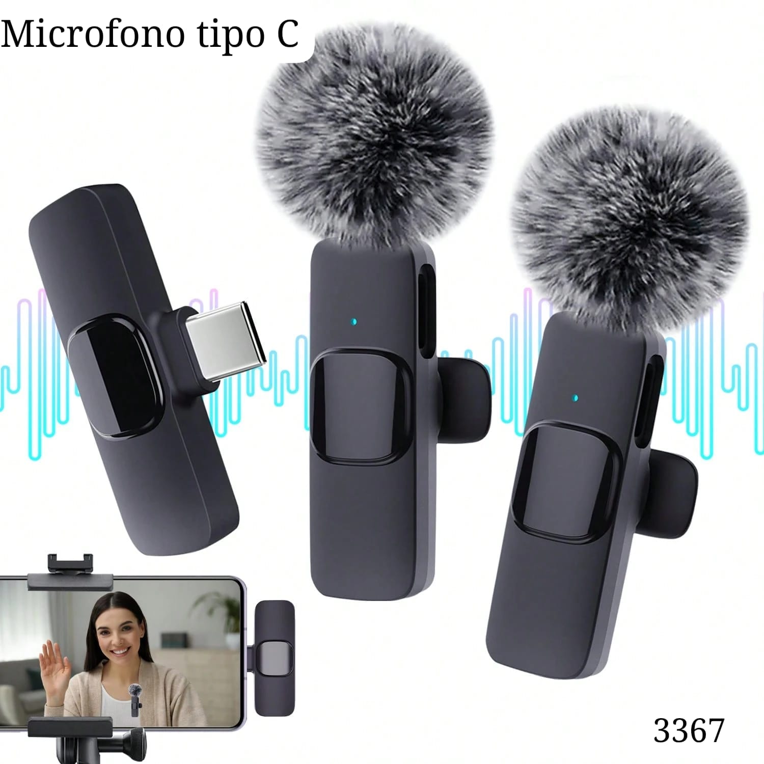 PAR DE MICROFONOS TIPO C