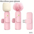 PAR DE MICROFONOS ROSADOS ESTILO IPHONE