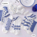 5 PARES DE CALCETAS BLANCAS CON TRANSPARENTE