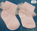 PAR DE CALCETAS ROSA PALIDO DE NIÑA
