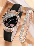 RELOJ NEGRO CON DORADO ROSA