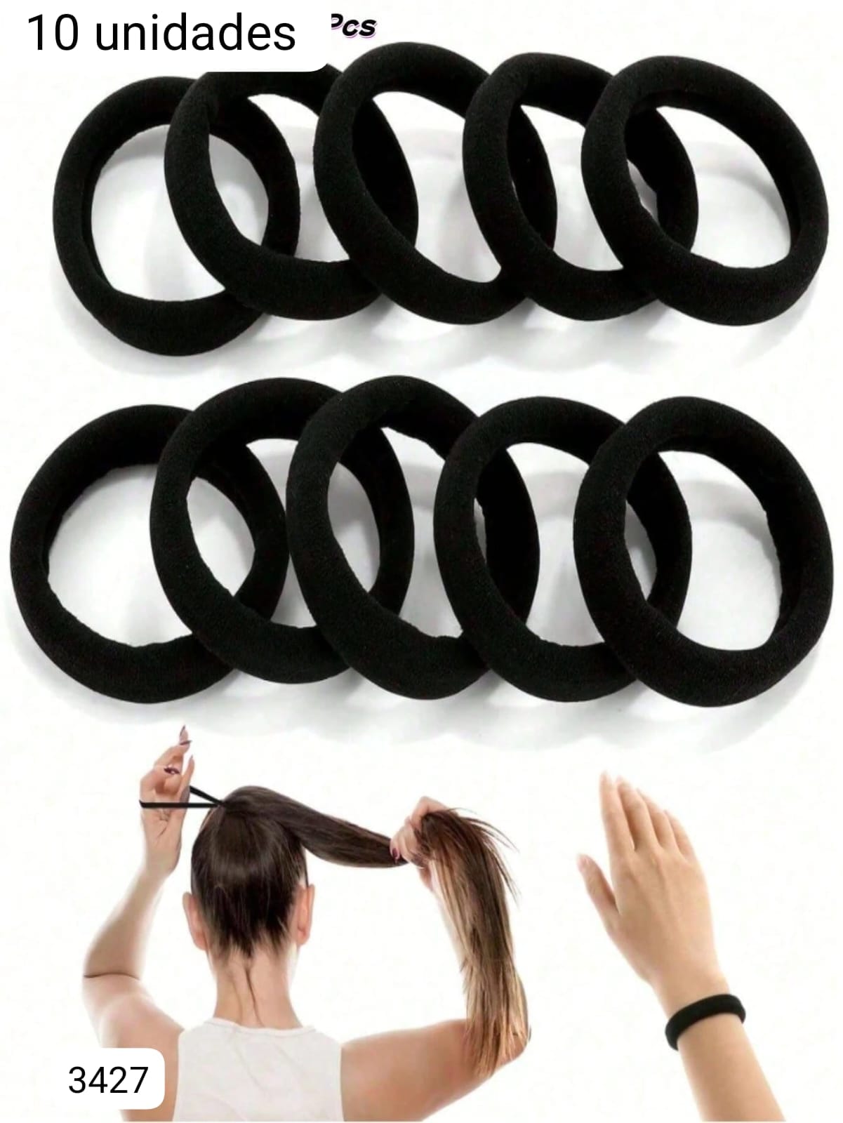 SET DE 10 COLAS NEGRAS