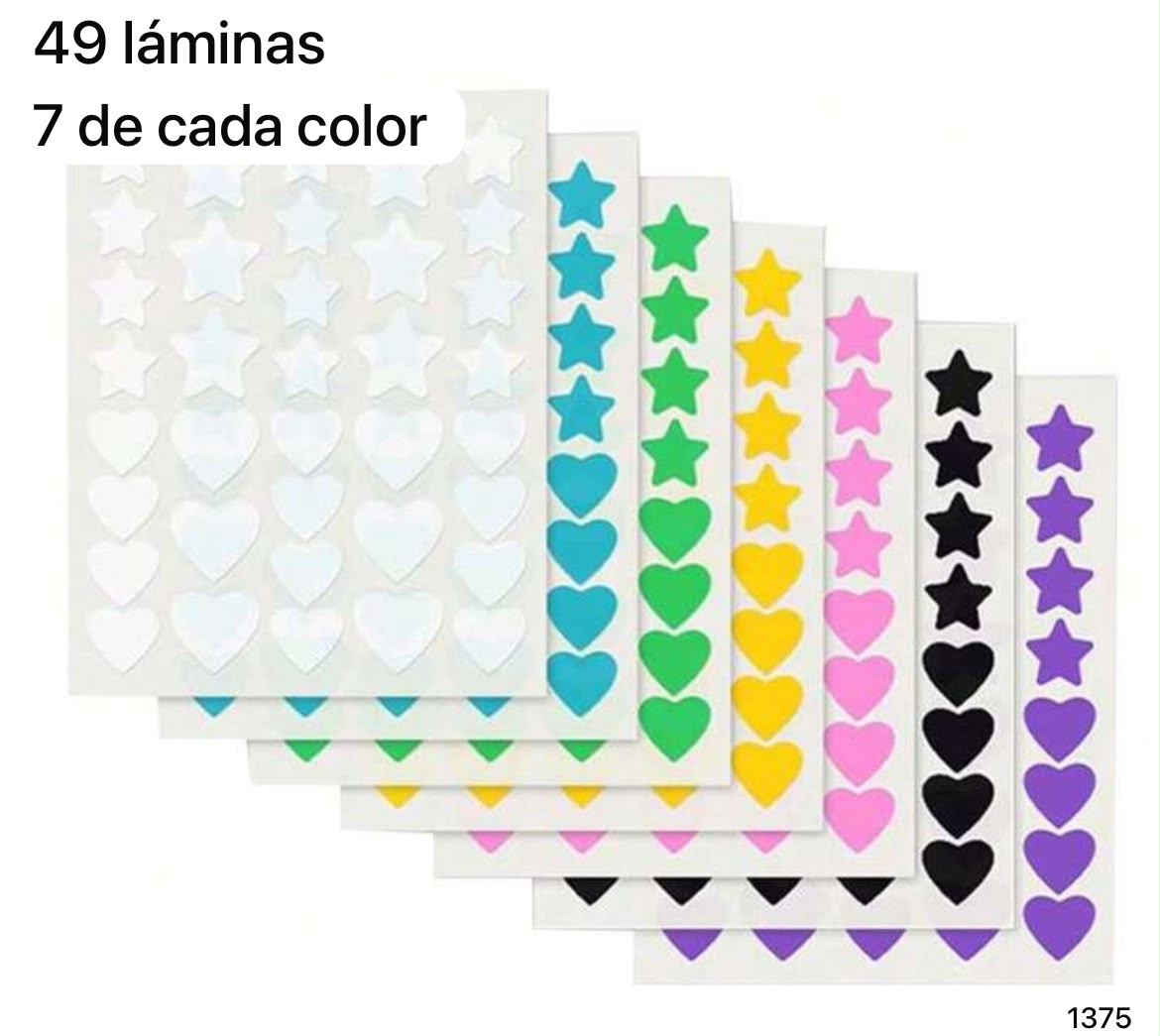 49 LAMINAS DE PARCHES DE COLORES