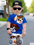CONJUNTO DE CAMISA Y SHORT DE PERRITOS