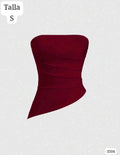 TOP ROJO CORTE DIAGONAL DE MUJER