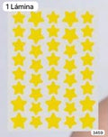 1 LAMINA DE PARCHES DE ESTRELLITAS AMARILLAS