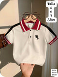 CAMISA BLANCA CUELLO ROJO DE NIÑO