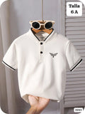 CAMISA BLANCA CON LINEAS NEGRAS DE NIÑO