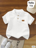 CAMISA BLANCA CON CUELLO Y 2 BOTONES