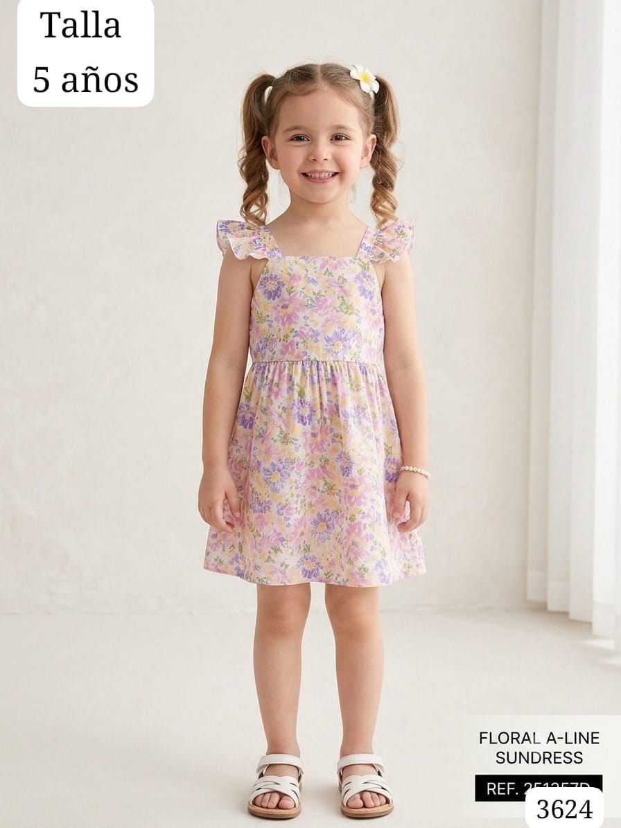 VESTIDO FLOREADO DE NIÑA