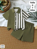 CONJUNTO VERDE CON SHORT VERDE DE NIÑO