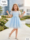 VESTIDO CELESTE DE NIÑA