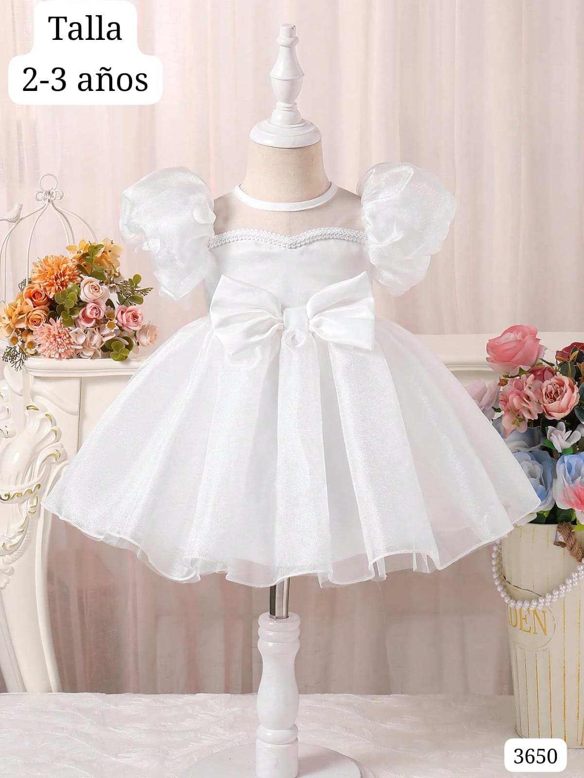 VESTIDO BLANCO DE NIÑA
