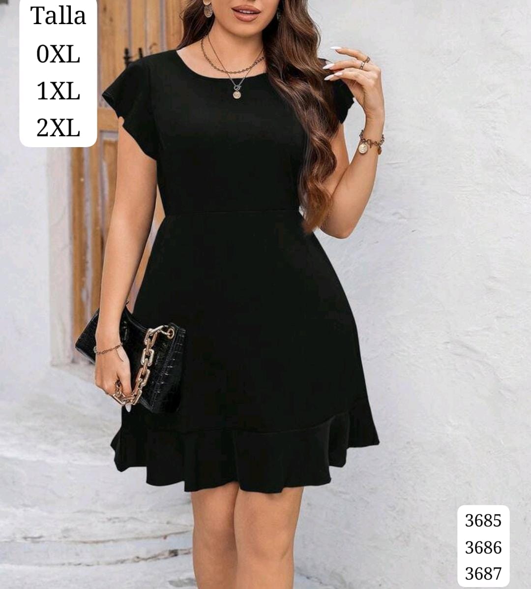 VESTIDO NEGRO CORTO DE MUJER