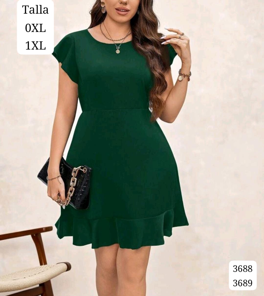 VESTIDO VERDE CORTO DE MUJER