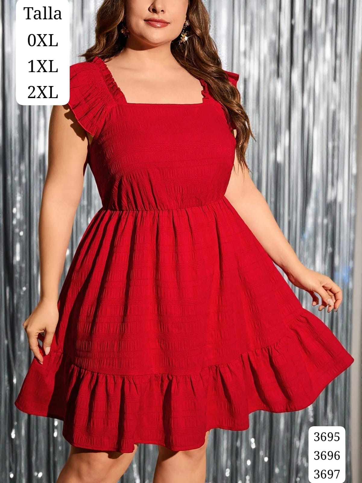 VESTIDO ROJO CORTO DE MUJER
