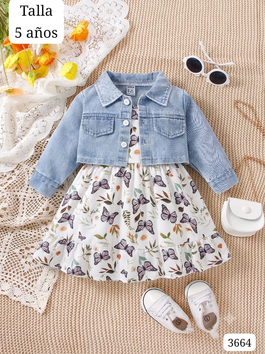 VESTIDO Y CHAQUETA DE NIÑA