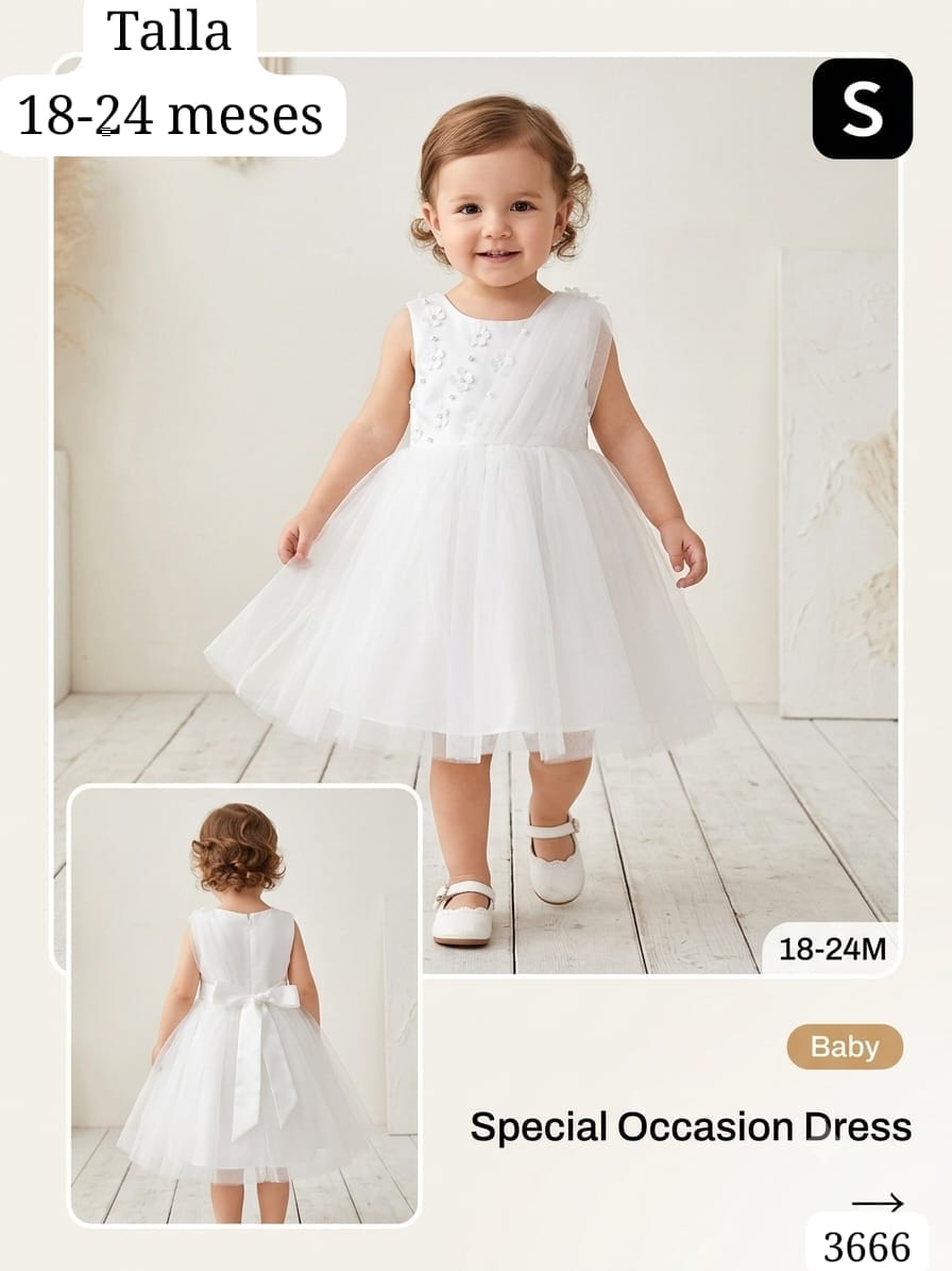 VESTIDO BLANCO DE NIÑA
