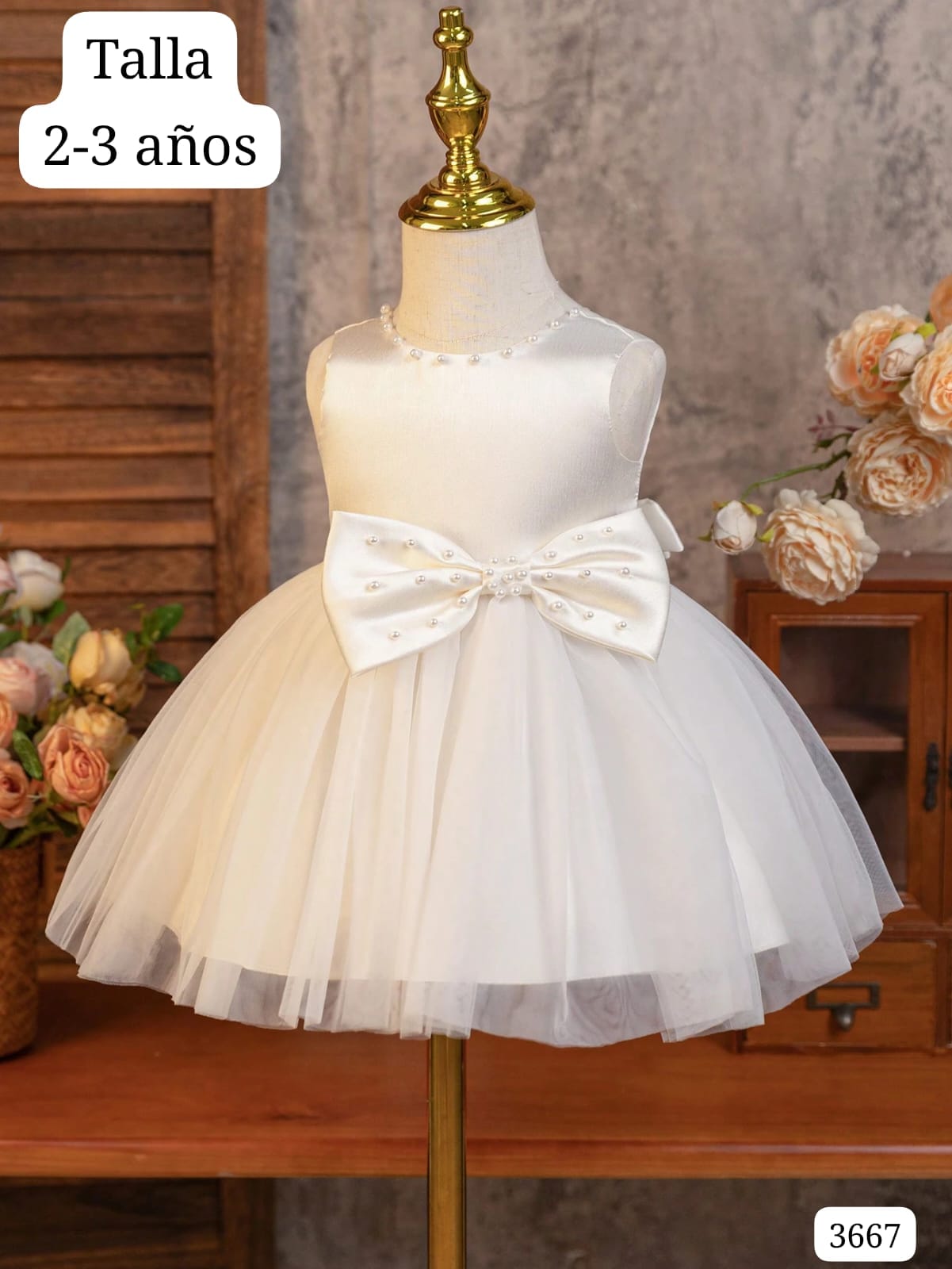 VESTIDO BLANCO DE NIÑA
