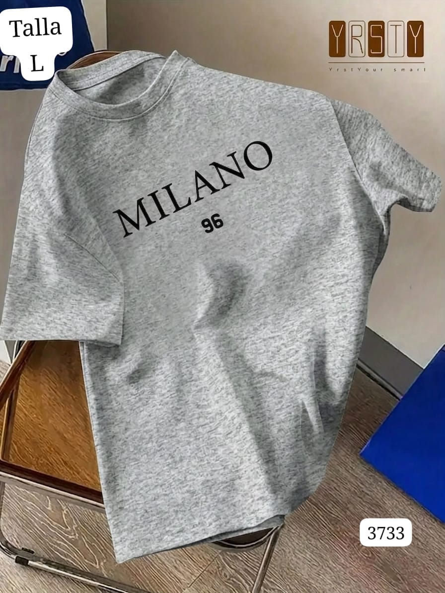 CAMISETA GRIS DE MILANO DE HOMBRE