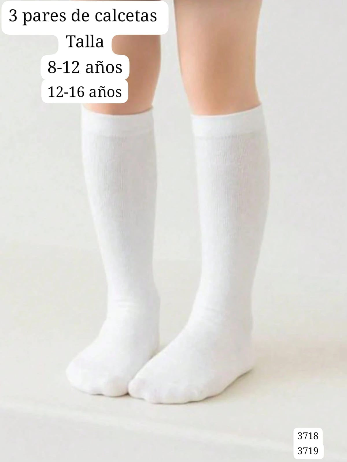 CALCETAS BLANCAS Y ALTAS DE NIÑO