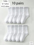 10 PARES DE CALCETAS BLANCAS