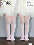 SET DE 2 MEDIAS BLANCAS DE NIÑA