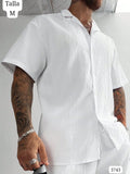 CAMISA BLANCA MANGA CORTA DE HOMBRE