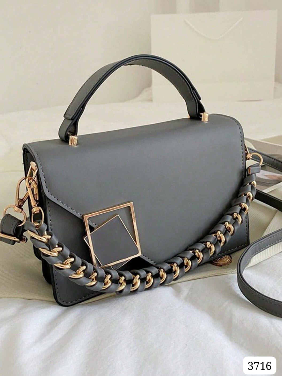 CARTERA GRIS DE MUJER