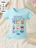CAMISA CELESTE HOME BRUNCH DE NIÑA