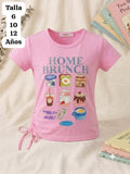 CAMISA ROSA HOME BRUNCH DE NIÑA