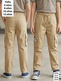 PANTALON BOMBERO COLOR KAKI DE NIÑO