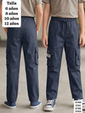 PANTALON BOMBERO COLOR AZUL MARINO DE NIÑO