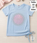 CAMISA CELESTE LOVE DE NIÑA