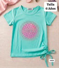 CAMISA VERDE MENTA LOVE DE NIÑA