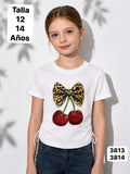 CAMISA BLANCA DE CHERRY CON CHONGO DE NIÑA